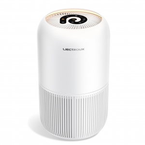 منقي الهواء Liectroux TR-8080 للحساسية المنزلية وشعر الحيوانات الأليفة في غرفة النوم ، فلتر H13 True HEPA ، 23 ديسيبل ، نظام ترشيح 5 في 1 ، مزيلات الرائحة ، ضوء UV-C ، يزيل 99.97٪ من غبار دخان العفن